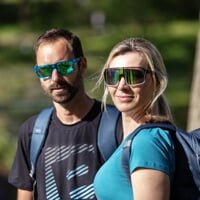ENDURO GRN-R BLK/WHT sportovní sluneční brýle černá/bílá
