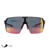 ENDURO RED-R BLK/RED sportovní sluneční brýle lesklá černá/červená