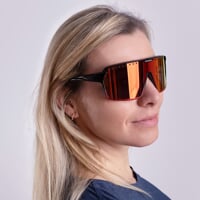 ENDURO RED-R BLK/RED sportovní sluneční brýle lesklá černá/červená